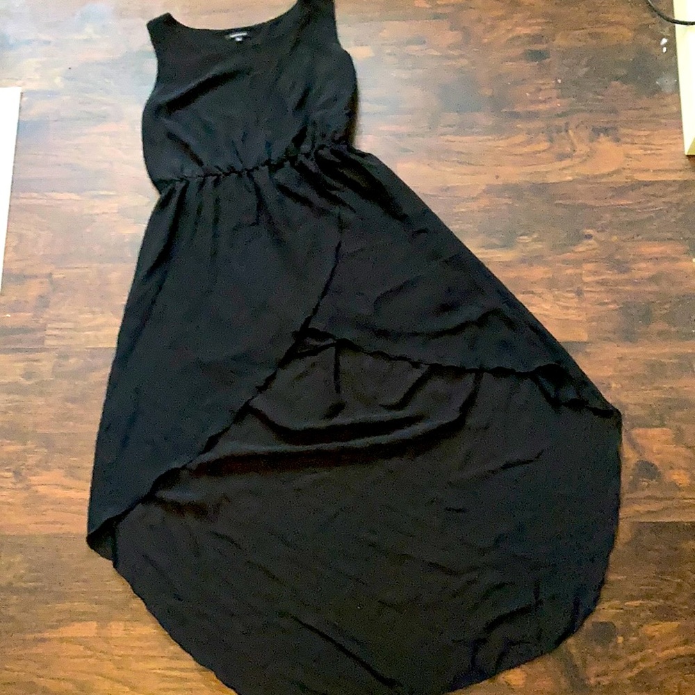 Hi low black dress